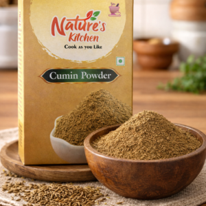 Nature's Kitchen Pure Cumin Powder– Earthy & Aromatic Jeera Powder Made of Bold Roasted Seeds | Cold-Ground to Retain Natural Oils | No Fillers, No Artificial Flavors | Hand-Picked & Sun-Dried