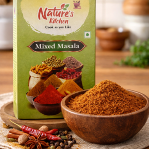 Nature’s Kitchen All-in-One Veg  Mixed Masala – Premium Universal Curry Powder Blend for All Veg & Non-Veg Gravy Dishes | Authentic Blend of 20+ Spices | Cold-Ground for Rich Aroma & Taste | No Added Colors or MSG