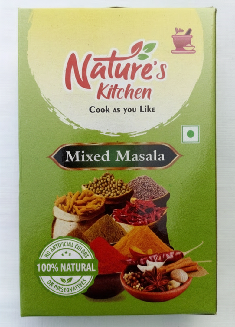 Nature's Kitchen All-in-One Mixed Masala – Premium Universal Curry Powder Blend for All Veg & Non-Veg Gravy Dishes | Authentic Blend of 20+ Spices | Cold-Ground for Rich Aroma & Taste | No Added Colors or MSG - Image 2
