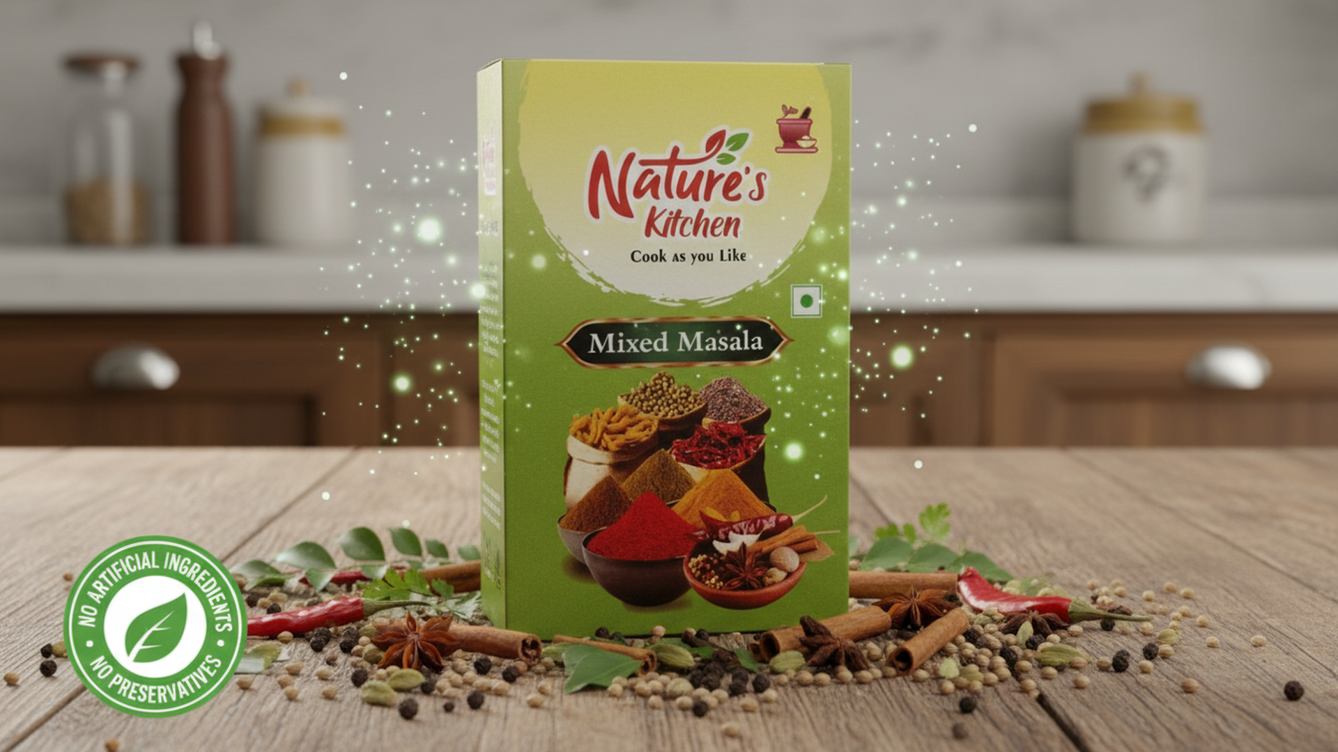 Nature's Kitchen All-in-One Mixed Masala – Premium Universal Curry Powder Blend for All Veg & Non-Veg Gravy Dishes | Authentic Blend of 20+ Spices | Cold-Ground for Rich Aroma & Taste | No Added Colors or MSG - Image 3